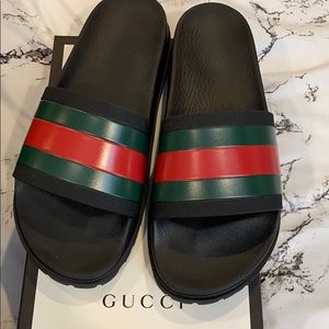 Gucci Nero Slides Slippers Sandals Men’s Sz 11 NEW